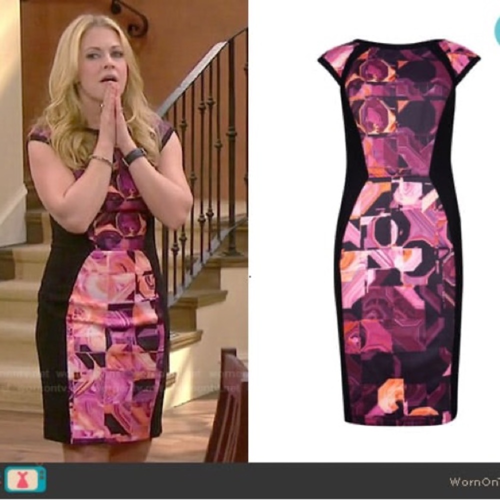 Ted Baker Abstract floral Print Bodycon Dress - DESIGNER